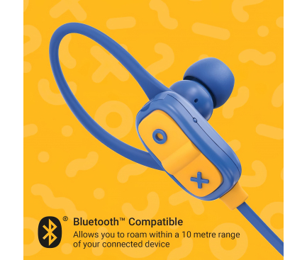 Handsfree Casti In-Ear Bluetooth JAM Live Large, Cu microfon, Rezistente la praf si umezeala, HX-EP303BL Albastru MLJ0011
