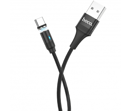 Cablu Incarcare USB la USB Type-C HOCO U76 Magnetic, 2.4A, 1.2 m, Negru