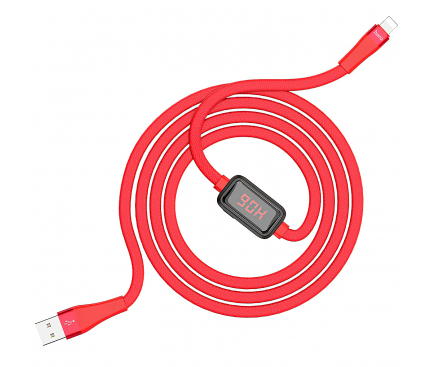 Cablu Date si Incarcare USB la Lightning HOCO SELECTED Timing S4, 1.2 m, Negru