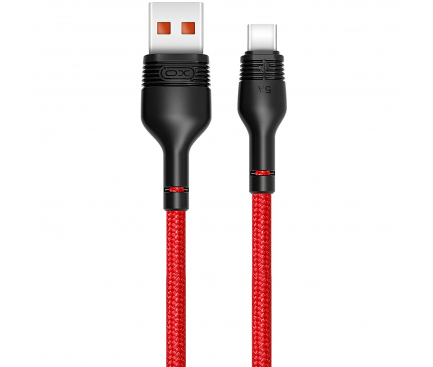 Cablu Date si Incarcare USB-A - USB-C XO Design NB55, 40W, 1m, Rosu
