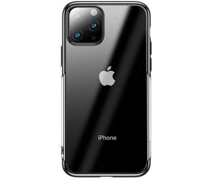 Husa TPU Baseus Shining pentru Apple iPhone 11 Pro, Neagra, Blister ARAPIPH58S-MD01 