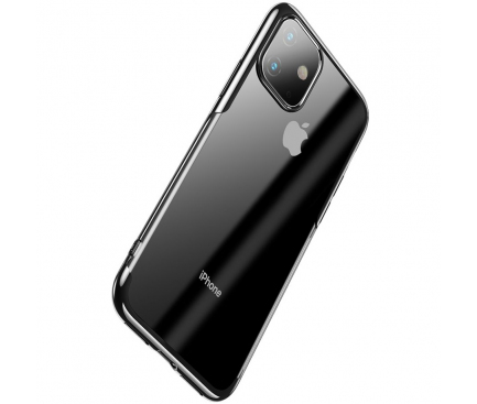 Husa TPU Baseus Shining pentru Apple iPhone 11, Neagra, Blister ARAPIPH61S-MD01 
