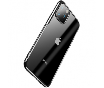 Husa TPU Baseus Shining pentru Apple iPhone 11 Pro Max, Neagra, Blister ARAPIPH65S-MD01 