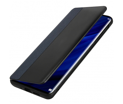 Husa Piele- Poliuretan OEM Sleep Case pentru Huawei P30 Pro, Albastra, Bulk 