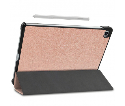 Husa Tableta TPU Tech-Protect SmartCase pentru Samsung Galaxy Tab S6 Lite, Roz Aurie