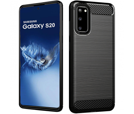 Husa pentru Samsung Galaxy S20 5G G981 / S20 G980, OEM, Carbon, Neagra