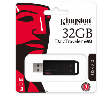 Memorie Externa Kingston DT20, 32Gb, USB 2.0, Neagra DT20/32GB