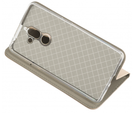 Husa Piele OEM Smart Magnet pentru Samsung Galaxy A11 / Samsung Galaxy M11, Aurie