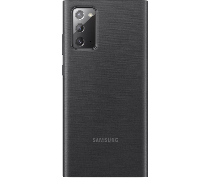 Husa Samsung Galaxy Note 20 N980 / Samsung Galaxy Note 20 5G N981, Clear View, Neagra EF-ZN980CBEGEU