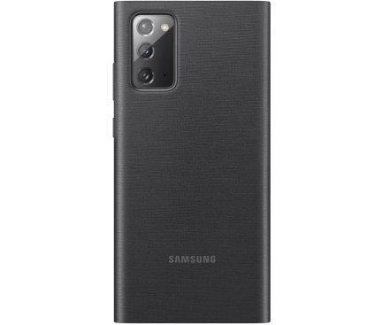 Husa Samsung Galaxy Note 20 N980 / Samsung Galaxy Note 20 5G N981, Led Wallet Cover, Neagra EF-NN980PBEGEU