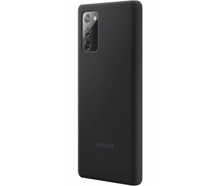 Husa TPU Samsung Galaxy Note 20 N980 / Samsung Galaxy Note 20 5G N981, Silicone Cover, Neagra EF-PN980TBEGEU