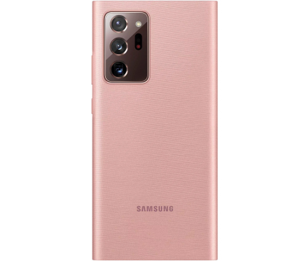 Husa Samsung Galaxy Note 20 Ultra N985 / Samsung Galaxy Note 20 Ultra 5G N986, Led Wallet Cover, Bronz EF-NN985PAEGEU