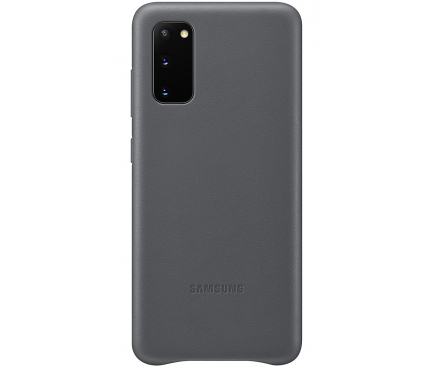 Husa Piele Samsung Galaxy S20 G980 / Samsung Galaxy S20 5G G981, Leather Cover, Gri EF-VG980LJEGEU