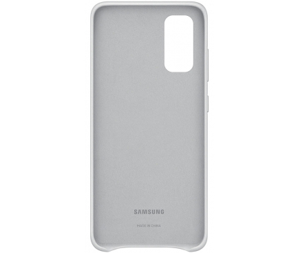 Husa Piele Samsung Galaxy S20 G980 / Samsung Galaxy S20 5G G981, Leather Cover, Gri Deschis EF-VG980LSEGEU