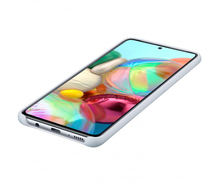 Husa TPU Samsung Galaxy A71 A715, Argintie EF-PA715TSEGEU