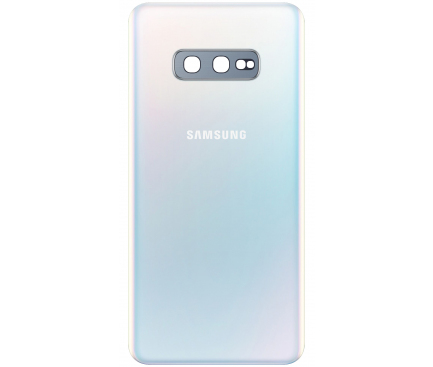 Capac Baterie Samsung Galaxy S10e G970, Cu Geam Camera Spate, Alb (Prism White), Swap 