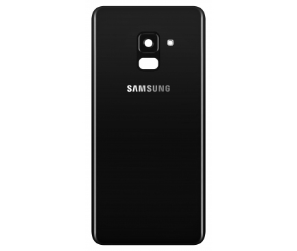 Capac Baterie - Geam Blitz - Geam Camera Spate Samsung Galaxy A8 (2018) A530, Negru, Second Hand 