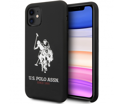 Husa TPU U.S. Polo Big Horse pentru Apple iPhone 11, Neagra USHCN61SLHRBK