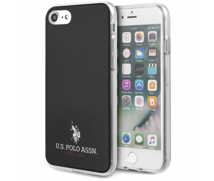 Husa pentru Apple iPhone SE (2022) / SE (2020) / 8, U.S. Polo, Small Horse, Neagra USHCI8TPUBK
