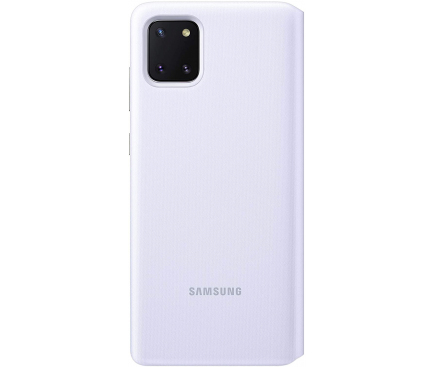 Husa TPU Samsung Galaxy Note 10 Lite N770, S View Wallet, Alba EF-EN770PWEGEU