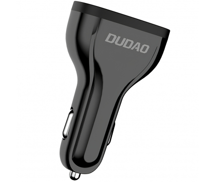 Incarcator Auto USB Dudao R7S, 3 x USB, 18W, Quick Charge, Negru