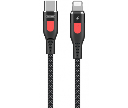 Cablu Date si Incarcare USB Type-C la Lightning Remax Super PD RC-151cl, 1 m, Negru