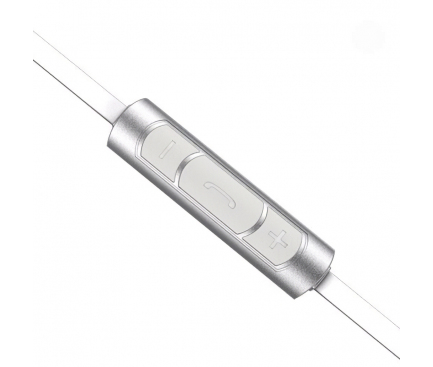Handsfree Casti In-Ear Remax Stainless Steel, Cu microfon, 3.5 mm, Argintiu