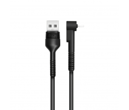 Cablu Date si Incarcare USB la USB Type-C XO Design NB100, Forma L, 2.1A, 1 m, Negru