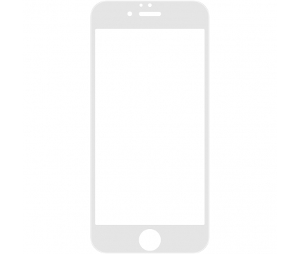 Folie de protectie Ecran OEM pentru Apple iPhone 6 / 6s, Sticla securizata, Full Glue, 9D, Alba