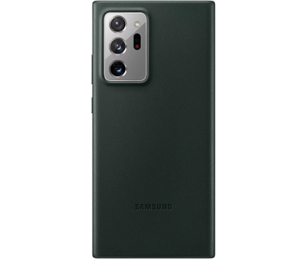 Husa Piele Samsung Galaxy Note 20 Ultra N985 / Samsung Galaxy Note 20 Ultra 5G N986, Leather Cover, Verde EF-VN985LGEGEU