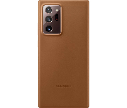 Husa Piele Samsung Galaxy Note 20 Ultra N985 / Samsung Galaxy Note 20 Ultra 5G N986, Leather Cover, Maro EF-VN985LAEGEU