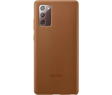 Husa Piele Samsung Galaxy Note 20 N980 / Samsung Galaxy Note 20 5G N981, Leather Cover, Maro EF-VN980LAEGEU