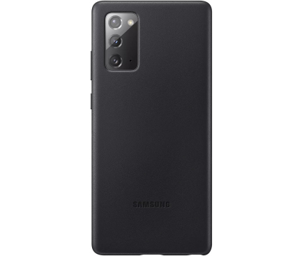 Husa Piele Samsung Galaxy Note 20 N980 / Samsung Galaxy Note 20 5G N981, Leather Cover, Neagra EF-VN980LBEGEU