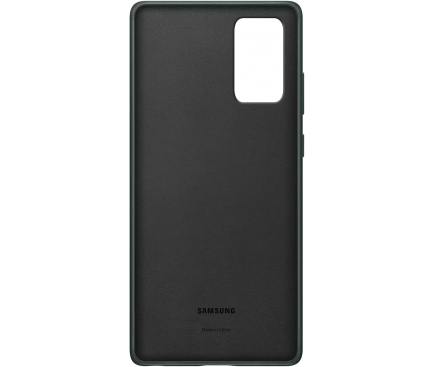 Husa Piele Samsung Galaxy Note 20 N980 / Samsung Galaxy Note 20 5G N981, Leather Cover, Verde EF-VN980LGEGEU