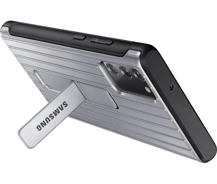Husa Samsung Galaxy Note 20 N980 / Samsung Galaxy Note 20 5G N981, Protective Standing Cover, Argintie EF-RN980CSEGEU