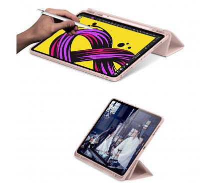 Husa Tableta Piele Usams US-BH588 pentru Apple iPad Pro 11 (2018) / Apple iPad Pro 11 (2020), Roz