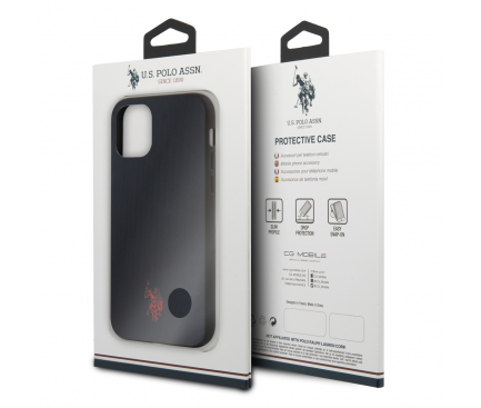 Husa TPU U.S. Polo Wrapped pentru Apple iPhone 11, Bleumarin USHCN61PUNV
