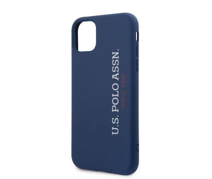 Husa TPU U.S. Polo Silicone Effect pentru Apple iPhone 11, Albastra, Blister USHCN61SLNVV2 
