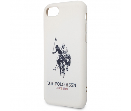 Husa TPU U.S. Polo Big Horse pentru Apple iPhone 8 / Apple iPhone SE (2020), Alba, Blister USHCI8SLHRWH 