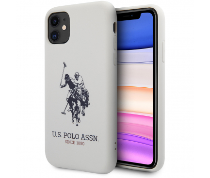 Husa TPU U.S. Polo Big Horse pentru Apple iPhone 11, Alba, Blister USHCN61SLHRWH 