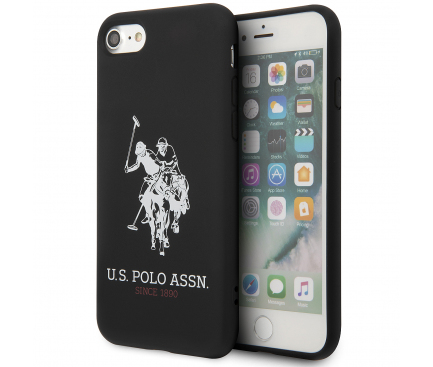Husa pentru Apple iPhone SE (2022) / SE (2020) / 8, U.S. Polo, Big Horse, Neagra USHCI8SLHRBK