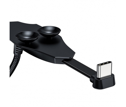 Cablu Date si Incarcare USB la USB Type-C Baseus Gamers 2A, 2 m, Negru, Blister CATXA-B01 