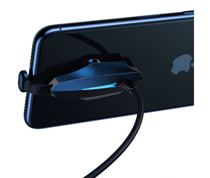 Cablu Date si Incarcare USB la Lightning Baseus Gamers 1.5A, 2 m, Negru, Blister CALXA-B01 