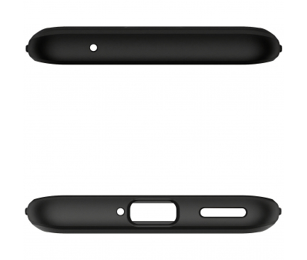 Husa Plastic - TPU Spigen Ultra Hybrid pentru OnePlus 8, Neagra Transparenta