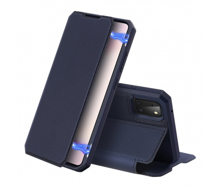 Husa Piele DUX DUCIS Skin X pentru Samsung Galaxy Note 10 Lite N770, Albastra, Blister 