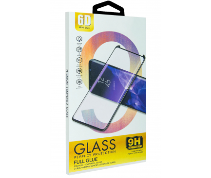Folie Protectie Ecran OEM pentru Samsung Galaxy A41, Sticla securizata, Full Face, Full Glue, 6D, Neagra