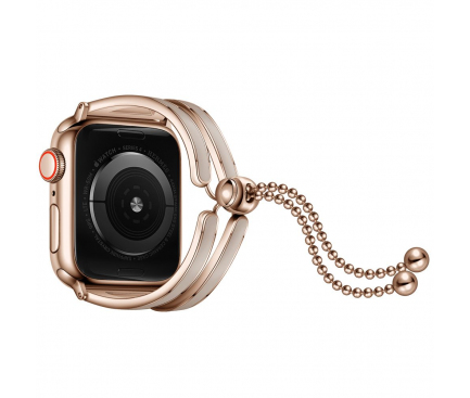 Bratara metalica Tech-Protect CHAINBAND pentru Apple Watch 1 / 2 / 3 / 4 / 5 / 6 / SE (38/40MM), Aurie Blister Originala