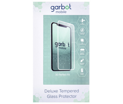 Folie Protectie Ecran Garbot pentru Apple iPhone X / Apple iPhone XS / Apple iPhone 11, Sticla securizata, 9H, 3D, Alba, Blister 