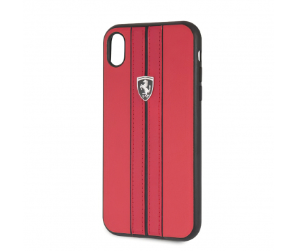Husa Piele Ferrari Off Track pentru Apple iPhone XR, Rosie FEURHCI61REB