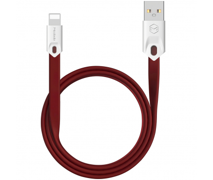 Cablu Date si Incarcare USB la Lightning McDodo Gorgeous CA-0315, 2.4A, 1 m, Rosu